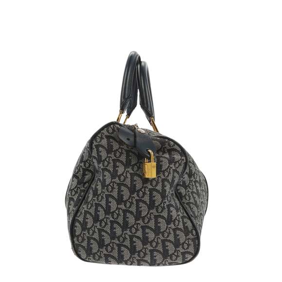 CHRISTIAN DIOR Bowling Handbag in Blue Fabric - Picture 4 of 13